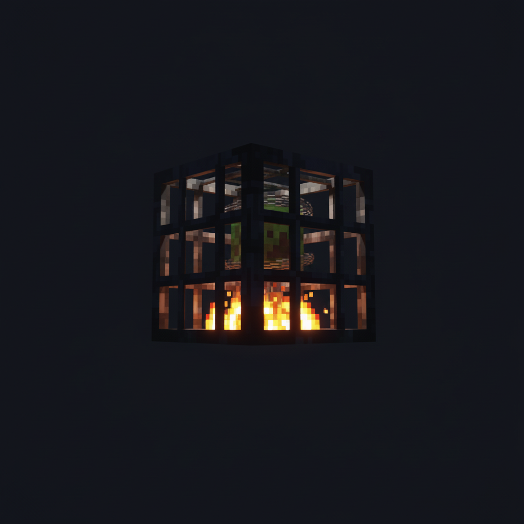 Minecraft spawner pixel art