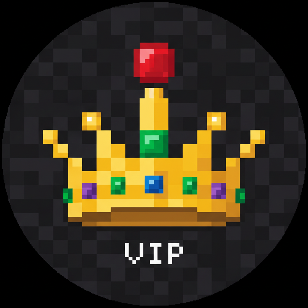 VIP gold crown pixel art